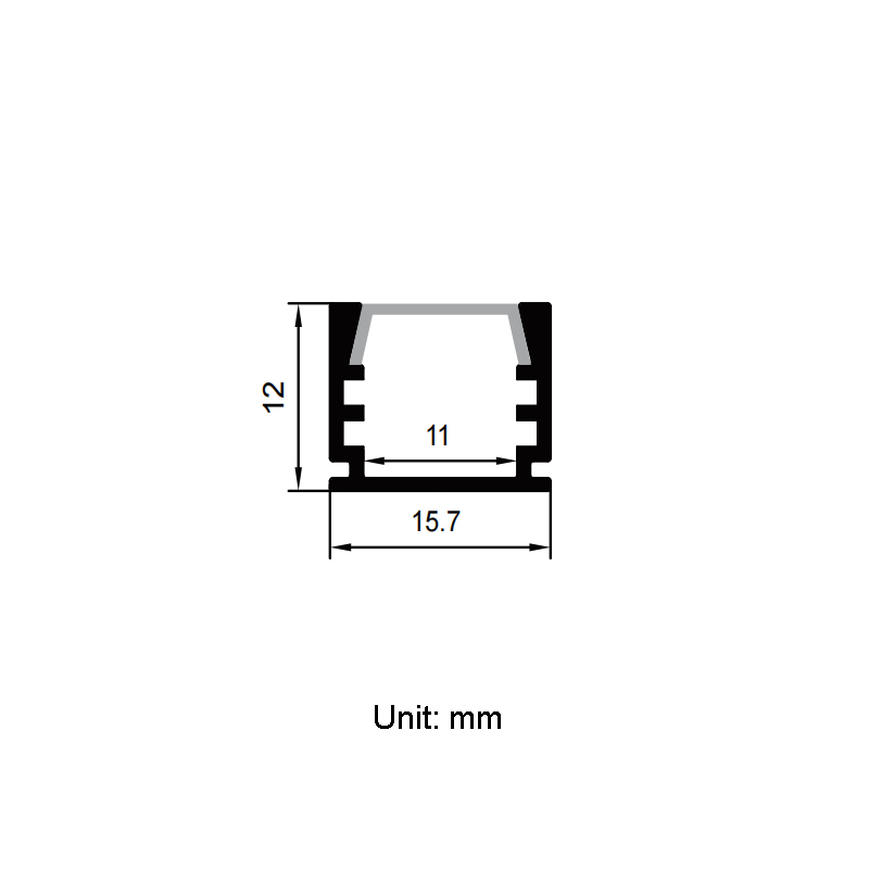 LED Diffuser Aluminum Channel For 10mm 2216 LED Strip Lights LED Diffuser Aluminum Channel For 10mm 2216 LED Strip Lights
